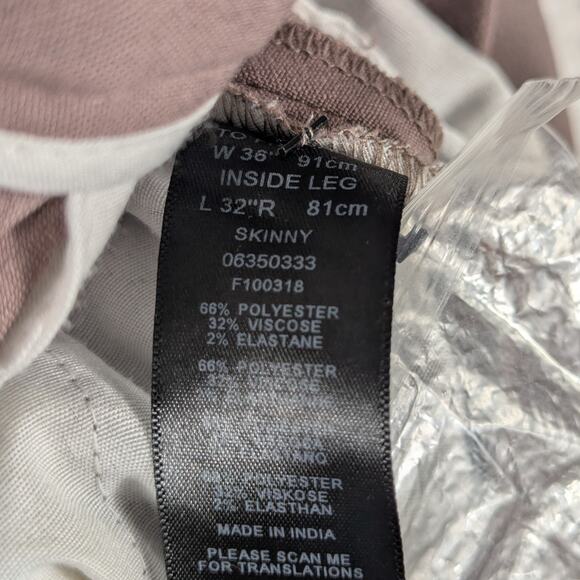 ASOS 46R Blazer Mens Taupe Mauve Slim Fit Stretch One Button Suit Jacket - Picture 10 of 10